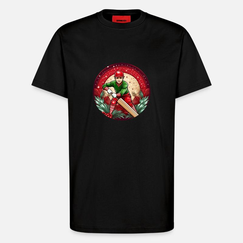 Elfe de Noël Cricket - T-shirt bio décontracté fabriqué en UE - SOLID BLACK