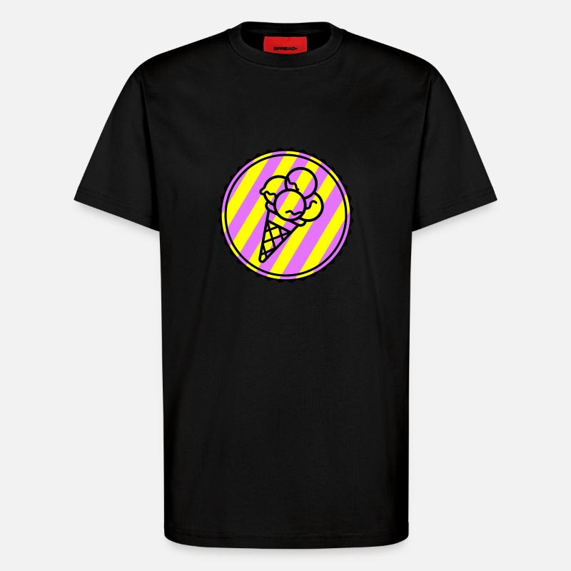 Eicreme Eis Icon - T-Shirt - made by SPREAD - SOLID BLACK