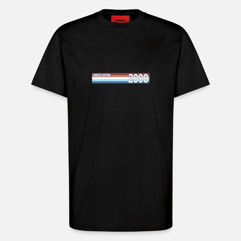 Retro 2000 Limited Edition - T-Shirt - made by SPREAD - SOLID BLACK