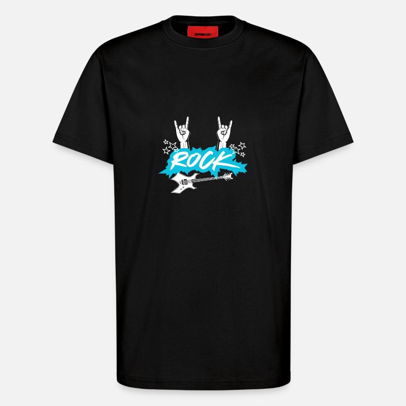 ROCK - T-Shirt - made by SPREAD - SOLID BLACK