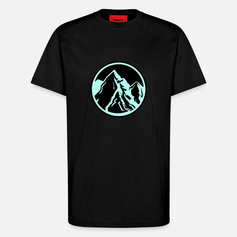 Mountains Mountains 1 - T-Shirt - made by SPREAD - SOLID BLACK