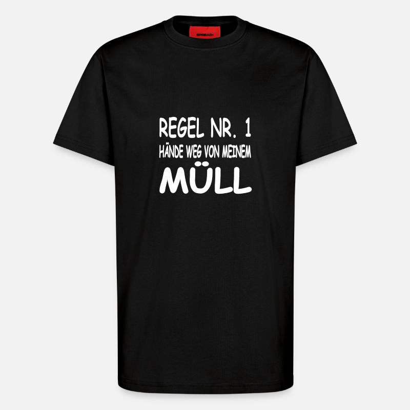 Müll - T-Shirt - made by SPREAD - SOLID BLACK
