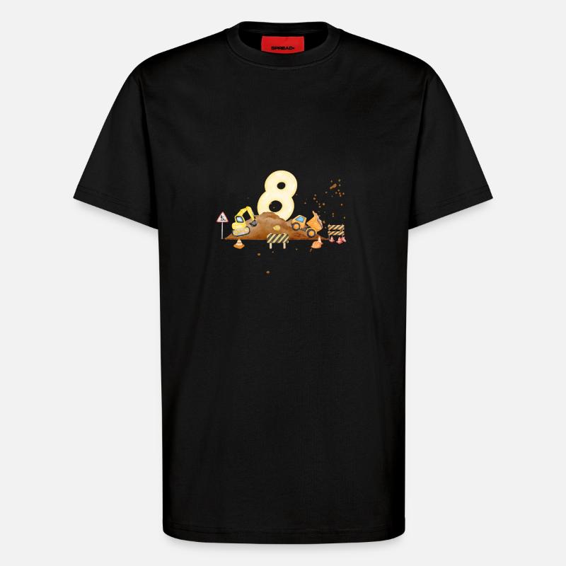 8th Anniversary Construction Site - T-Shirt - made by SPREAD - SOLID BLACK