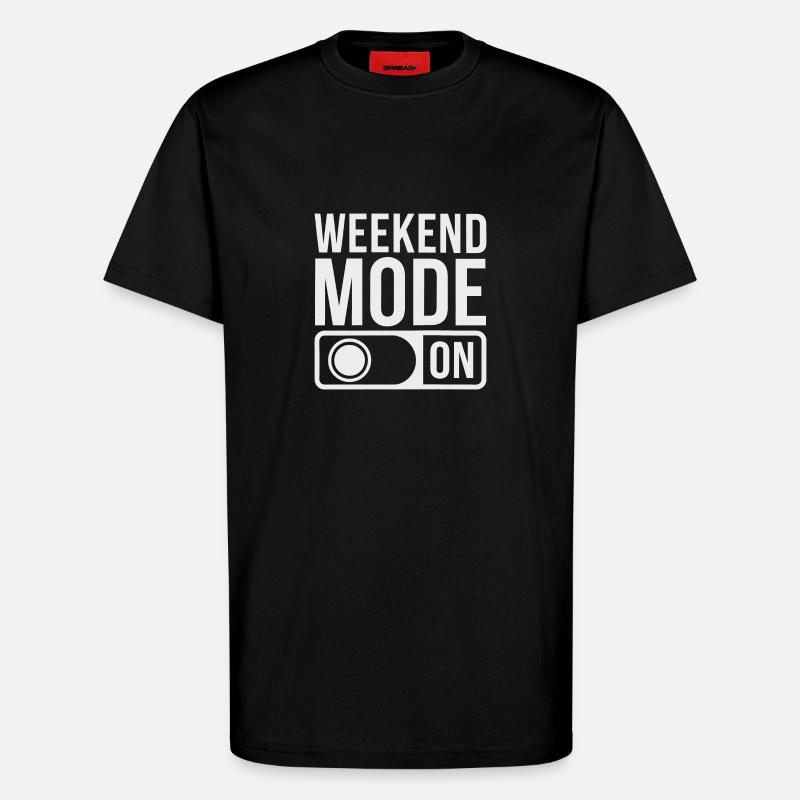 Mode week-end activé - T-shirt bio décontracté fabriqué en UE - SOLID BLACK