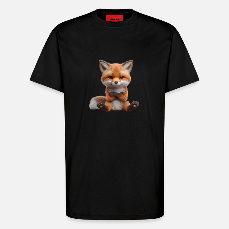 Fuchs grimmig 1 - T-Shirt - made by SPREAD - SOLID BLACK