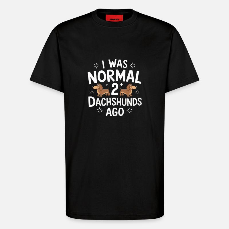 Chien teckel - T-shirt bio décontracté fabriqué en UE - SOLID BLACK