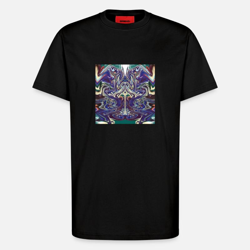 Abstrakte mit ein Stier Muster - T-Shirt - made by SPREAD - SOLID BLACK