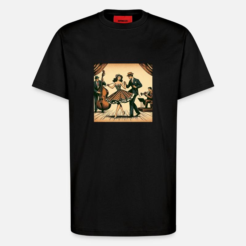 Retro-Tanzperformance - T-Shirt - made by SPREAD - SOLID BLACK