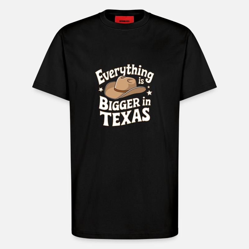 Texas State Texans Texas - T-Shirt - made by SPREAD - SOLID BLACK