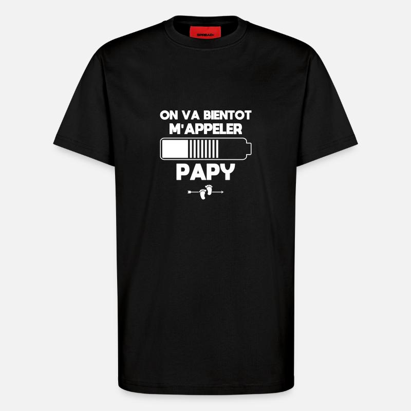 On va bientôt m'appeler papy - T-shirt bio décontracté fabriqué en UE - SOLID BLACK