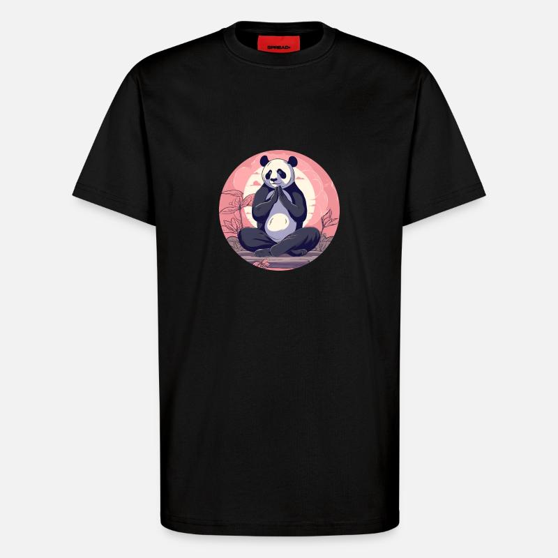 Ein Zen-Panda - T-Shirt - made by SPREAD - SOLID BLACK