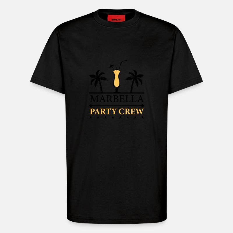 Marbella Party Crew - T-Shirt - made by SPREAD - SOLID BLACK