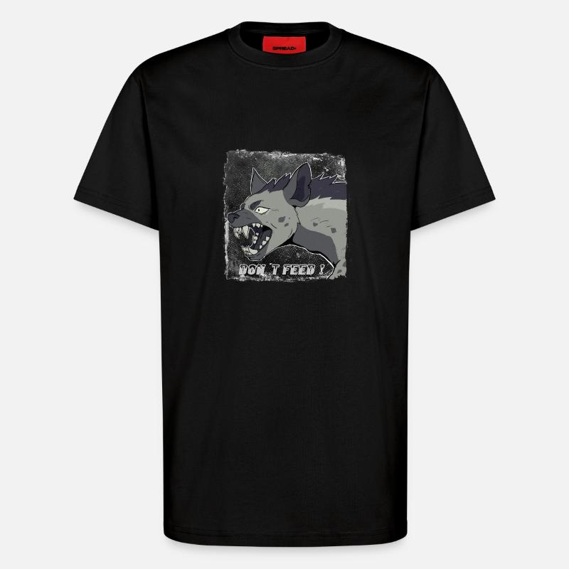 Hyäne - T-Shirt - made by SPREAD - SOLID BLACK