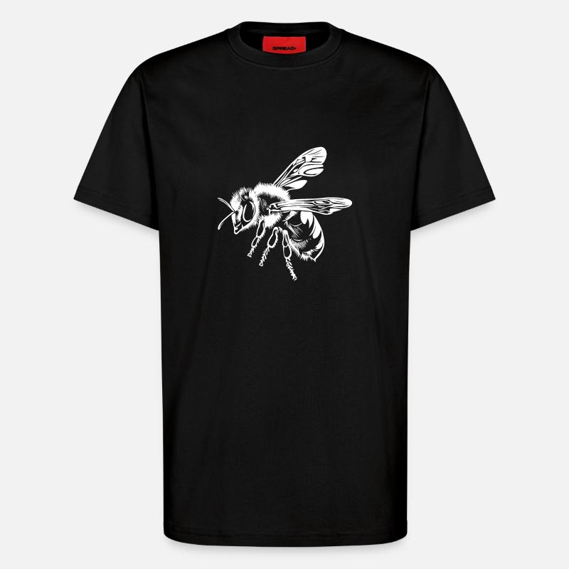 Bee Beekeeper Graphic - T-Shirt - made by SPREAD - SOLID BLACK