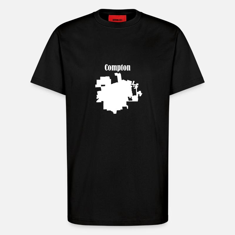 Compton - T-Shirt - made by SPREAD - SOLID BLACK