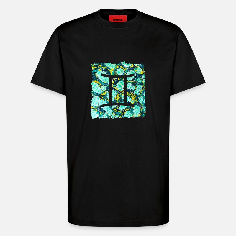 zwillinge e 241 - T-Shirt - made by SPREAD - SOLID BLACK