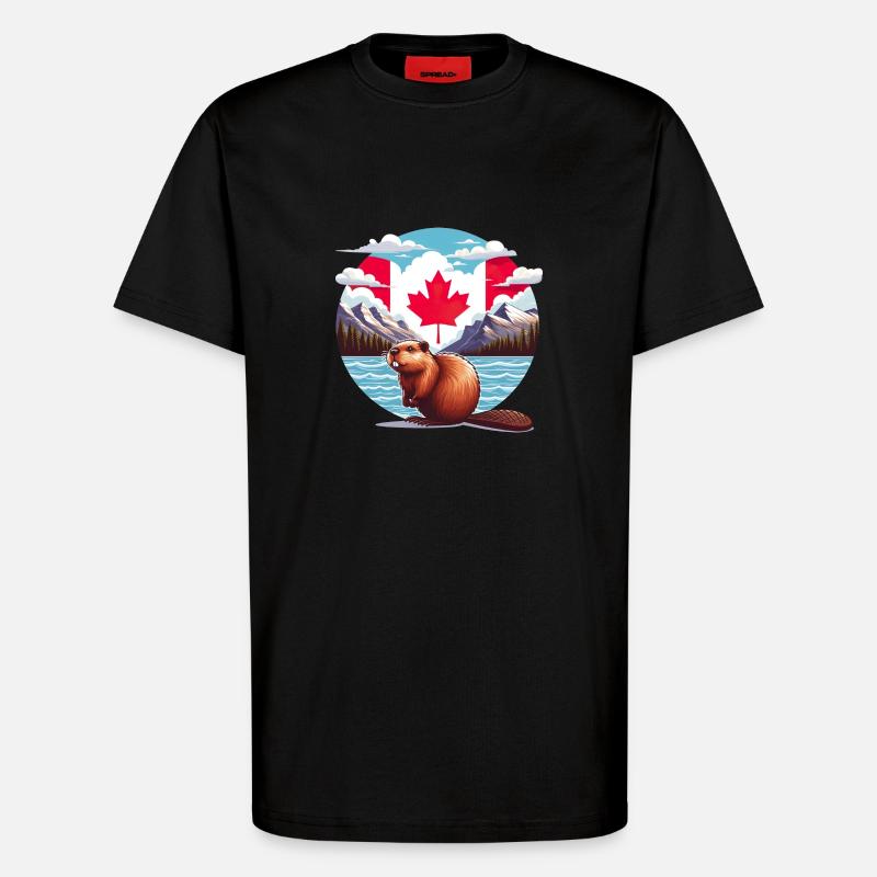 Kanada Bieber 6 - T-Shirt - made by SPREAD - SOLID BLACK