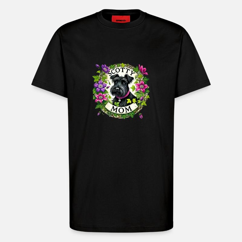 Scotty Mama - T-Shirt - made by SPREAD - SOLID BLACK