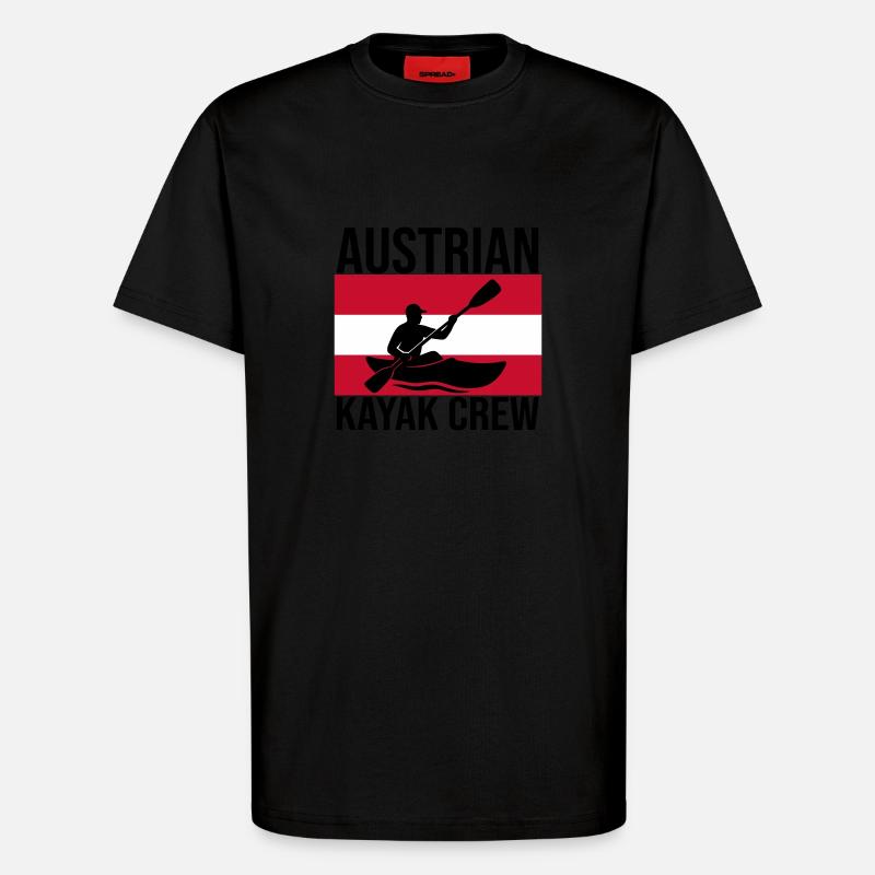 Chemise autrichienne Kayak Crew Kajak - T-shirt bio décontracté fabriqué en UE - SOLID BLACK