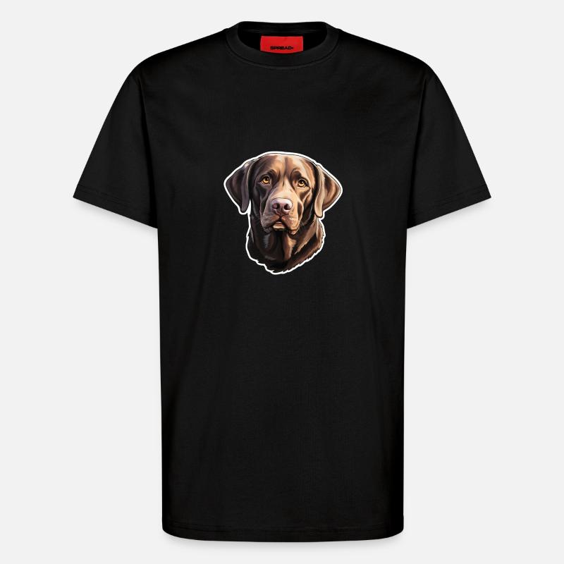Labrador Retriever Head - T-Shirt - made by SPREAD - SOLID BLACK