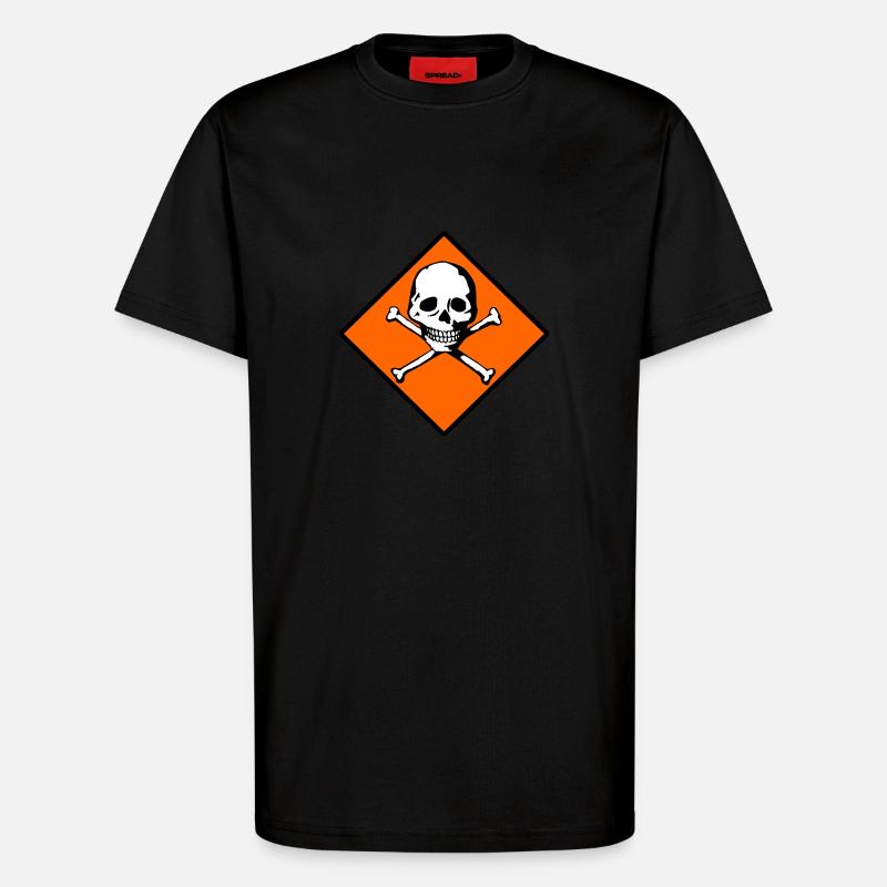 Schädel und Knochen - T-Shirt - made by SPREAD - SOLID BLACK