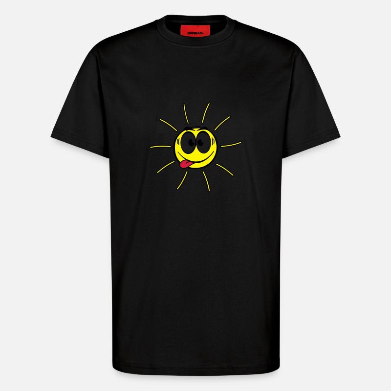 Gesicht - Sonne - T-Shirt - made by SPREAD - SOLID BLACK