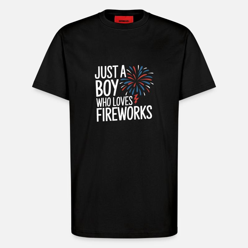 Pyrotechnics Fireworks Pyrotechnics - T-Shirt - made by SPREAD - SOLID BLACK