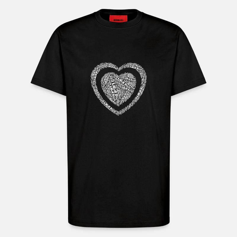 ICH LIEBE DICH (Herz) - T-Shirt - made by SPREAD - SOLID BLACK
