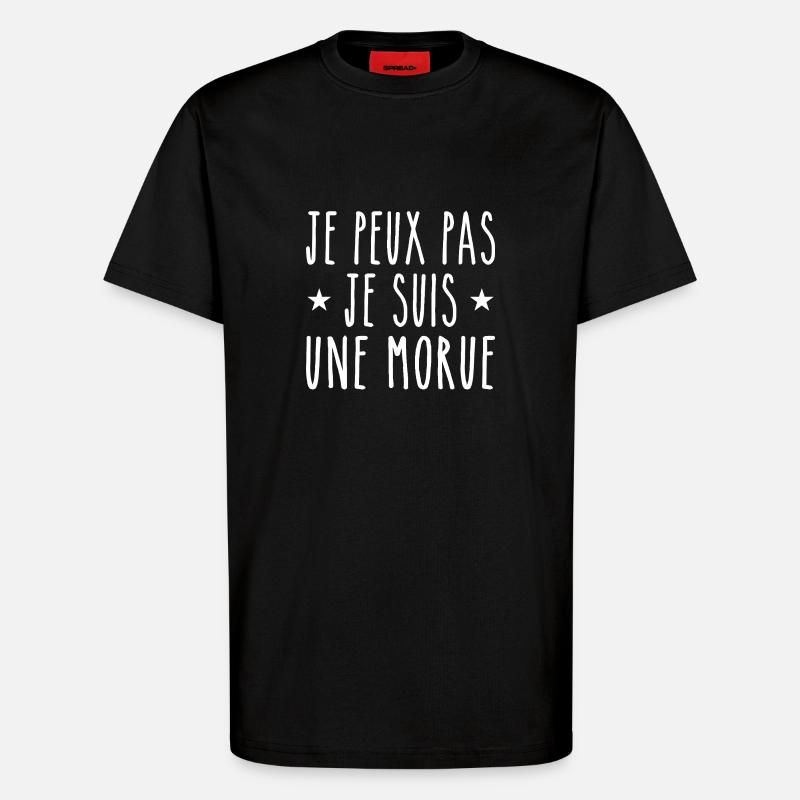 I can't I'm a cod - T-Shirt - made by SPREAD - SOLID BLACK