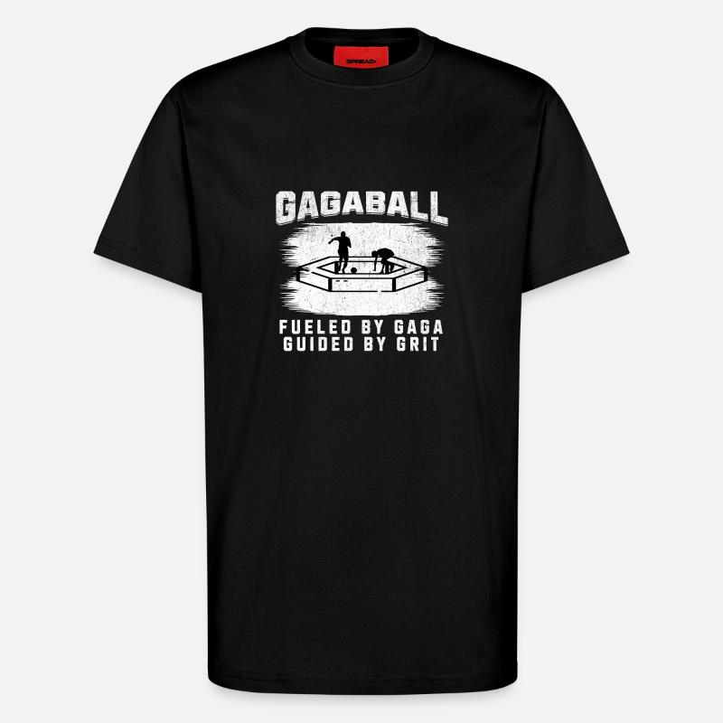 Gagaball - T-Shirt - made by SPREAD - SOLID BLACK