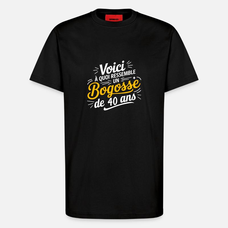 40 MUG - T-Shirt - made by SPREAD - SOLID BLACK