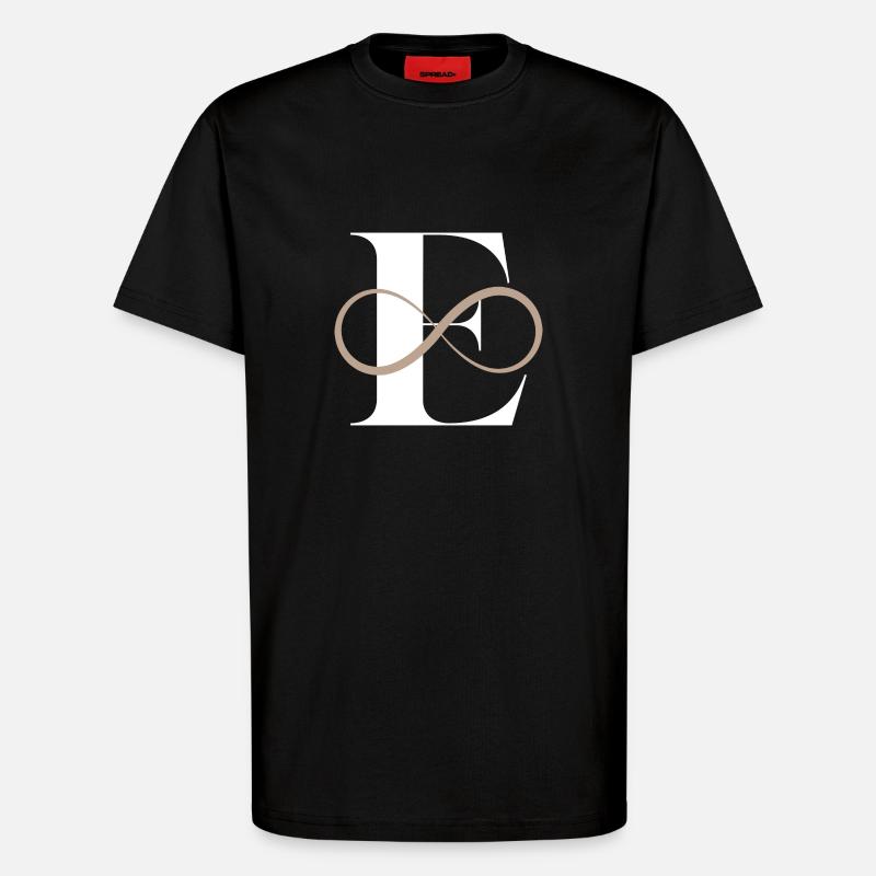 Unendlicher Buchstabe e - T-Shirt - made by SPREAD - SOLID BLACK