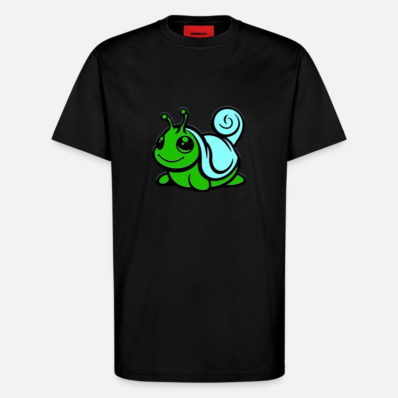 Snail Comic - T-Shirt - made by SPREAD - SOLID BLACK