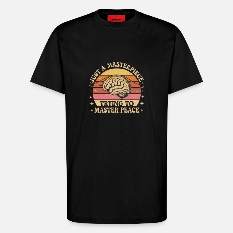 Growth through inner peace - T-Shirt - made by SPREAD - SOLID BLACK