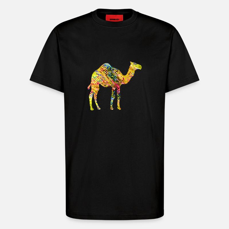Kamel - T-Shirt - made by SPREAD - SOLID BLACK