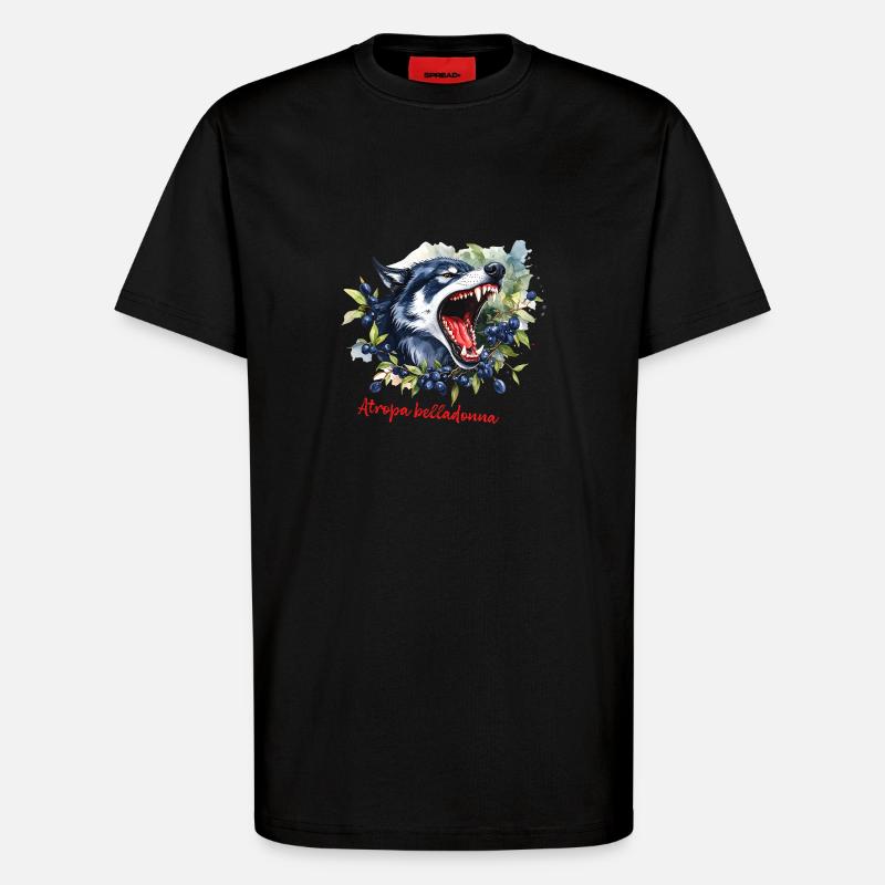 Wolfsbeere – Atropa belladonna - T-Shirt - made by SPREAD - SOLID BLACK