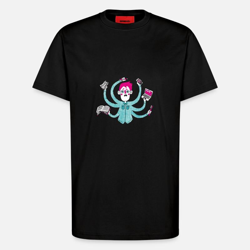 Multi Tasking - T-Shirt - made by SPREAD - SOLID BLACK