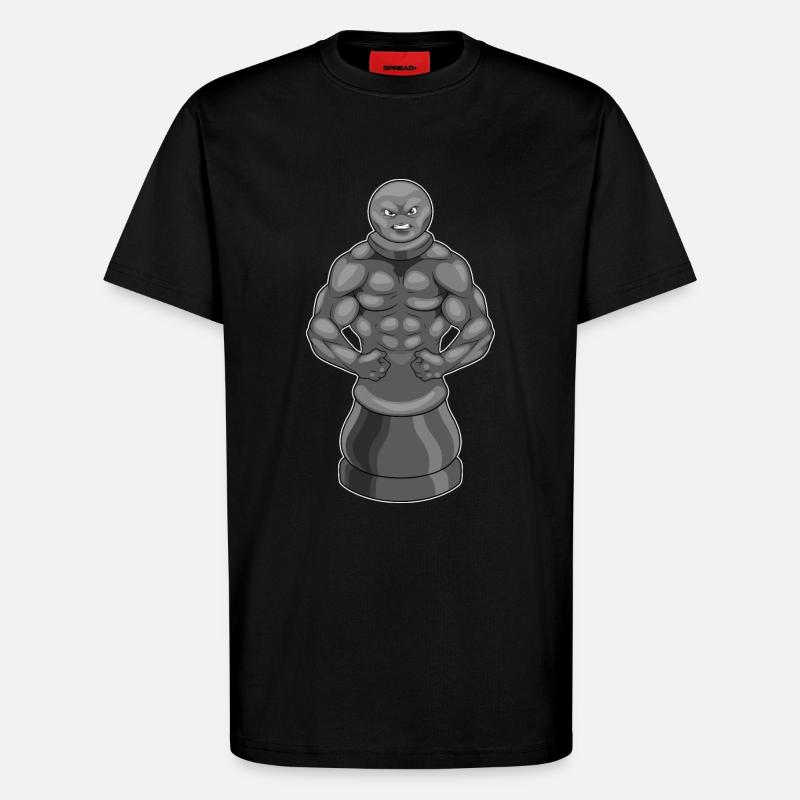 Schachfigur Bauer Schach Krieger - T-Shirt - made by SPREAD - SOLID BLACK