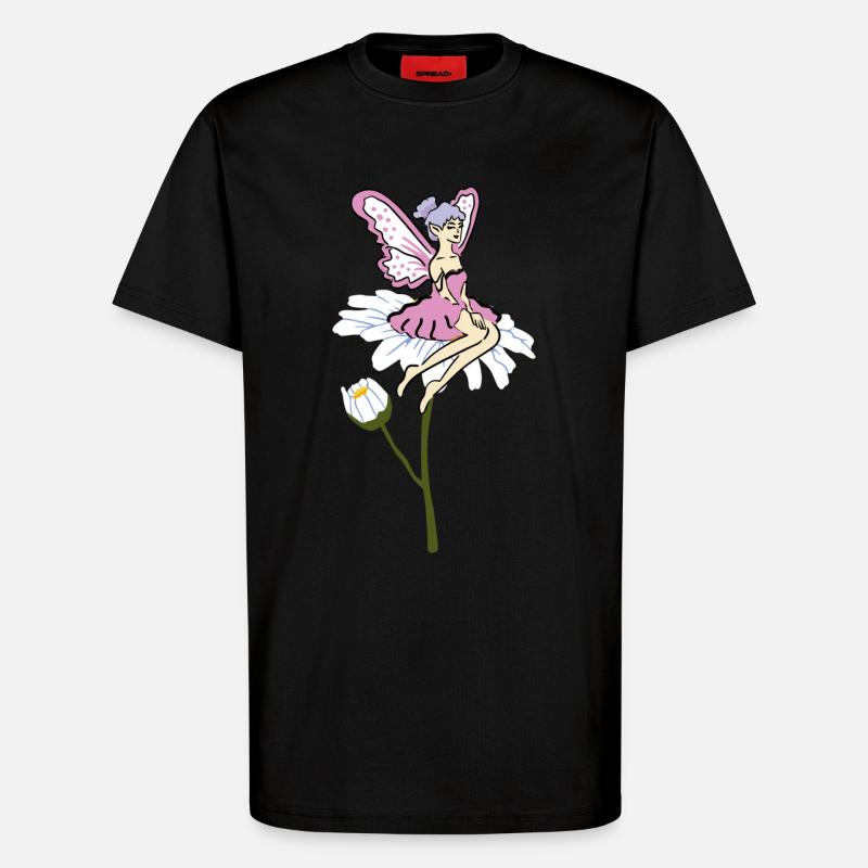 Sonnenblumen Fee - T-Shirt - made by SPREAD - SOLID BLACK