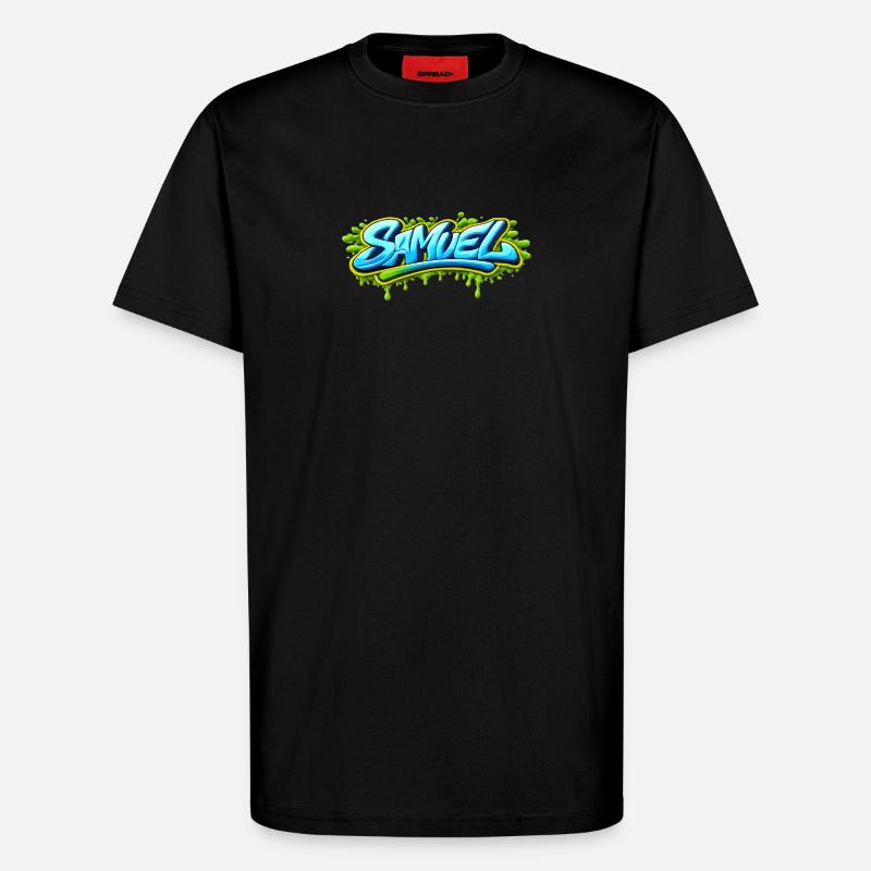 GRAFFITI-NAME SAMUEL FÜR PERFEKTES GESCHENK DRUCKBAR - T-Shirt - made by SPREAD - SOLID BLACK