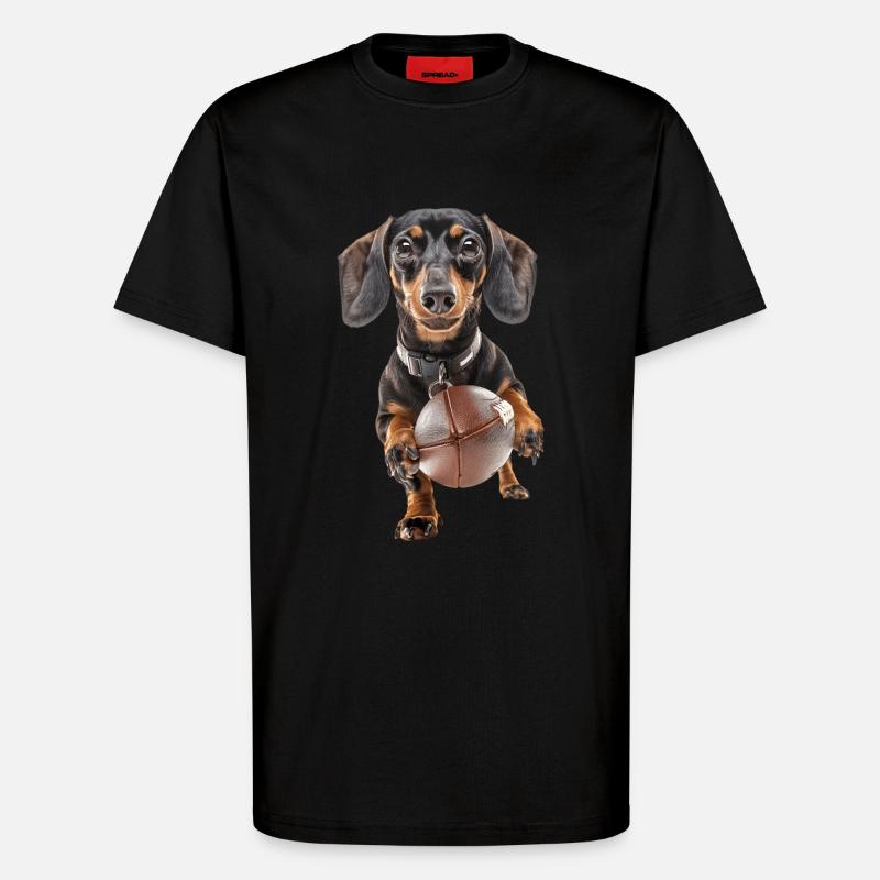 Dachshund - T-Shirt - made by SPREAD - SOLID BLACK