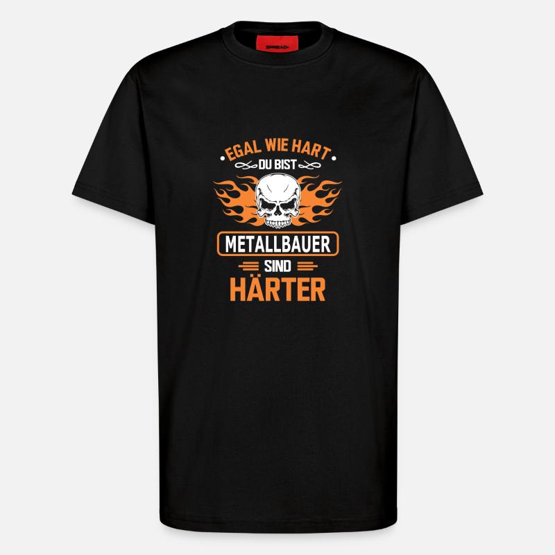 metallbauer - T-Shirt - made by SPREAD - SOLID BLACK
