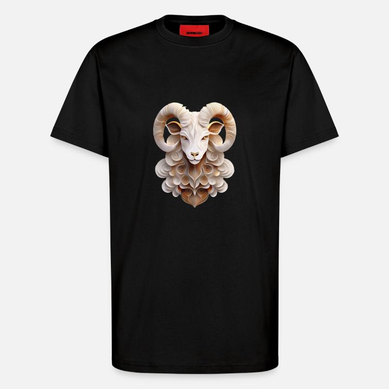 Sternzeichen Widder - T-Shirt - made by SPREAD - SOLID BLACK