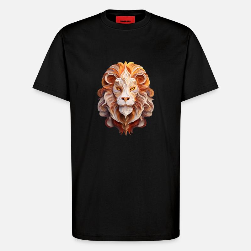 Sternzeichen Löwe - T-Shirt - made by SPREAD - SOLID BLACK