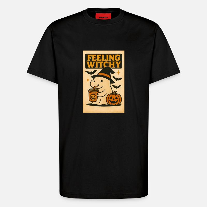 Ghost Capybara Halloween Gift - T-Shirt - made by SPREAD - SOLID BLACK