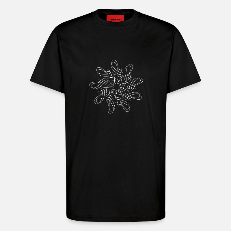 Lilli Name Mandala - T-Shirt - made by SPREAD - SOLID BLACK