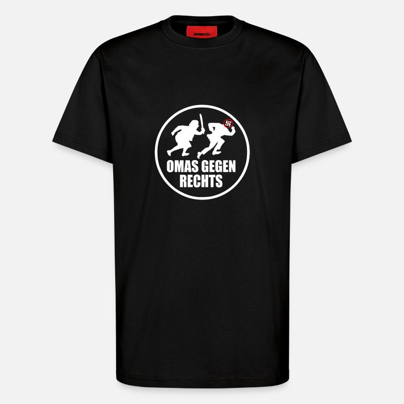 Omas gegen rechts - T-Shirt - made by SPREAD - SOLID BLACK