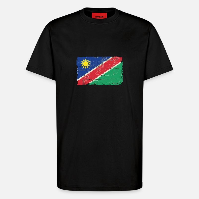 Namibia Flag - T-Shirt - made by SPREAD - SOLID BLACK