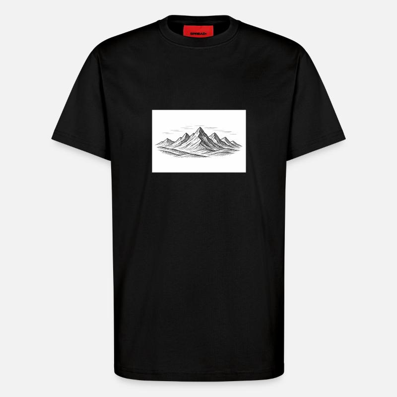 Bergpanorama - T-Shirt - made by SPREAD - SOLID BLACK