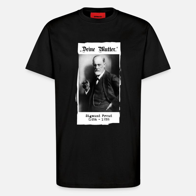 Sigmund Freud - "Deine Mutter." - T-Shirt - made by SPREAD - SOLID BLACK
